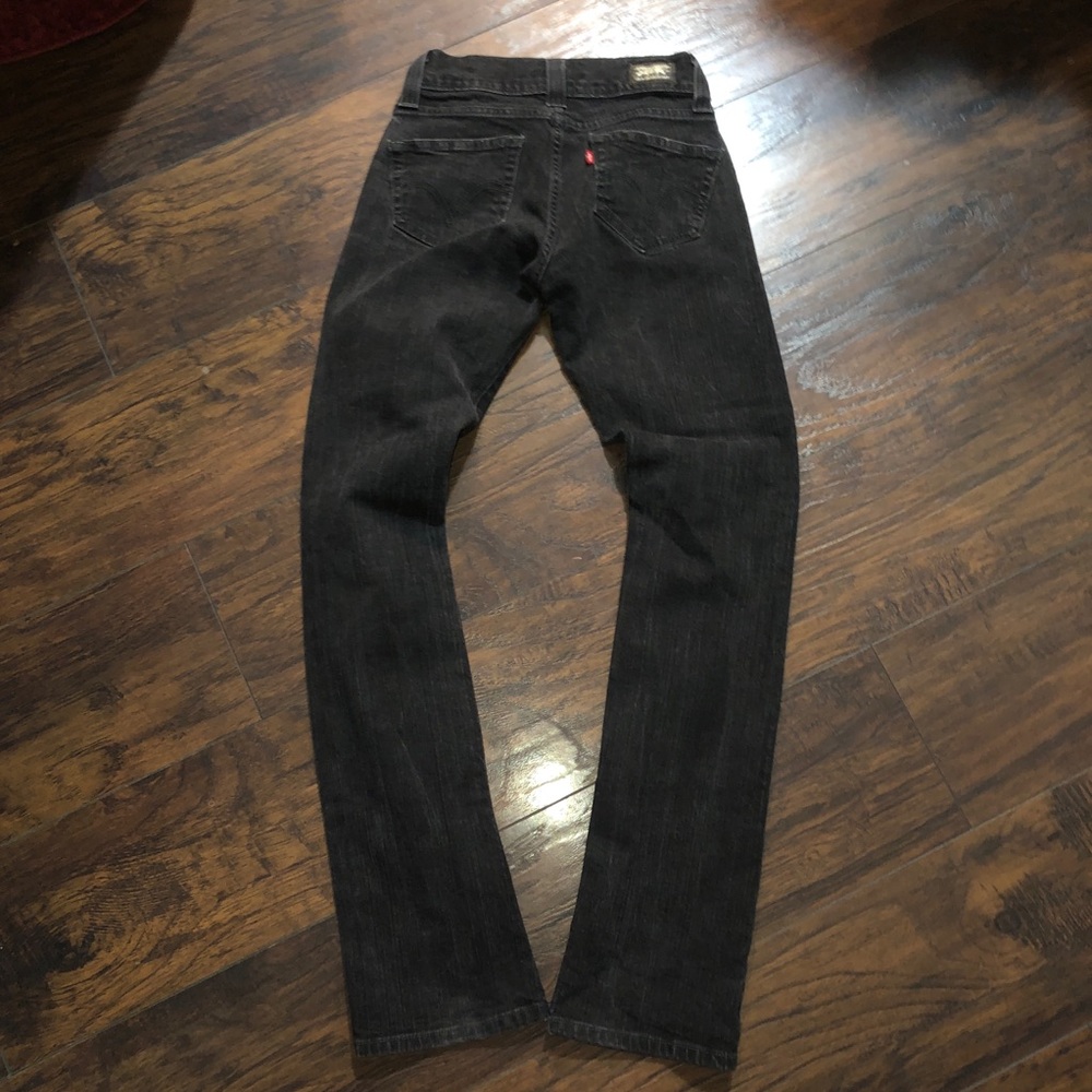 PREOWNED woman Levi's 504 Tilted Mid Rise denim Jeans Black SZ 3 - Picture 2 of 8
